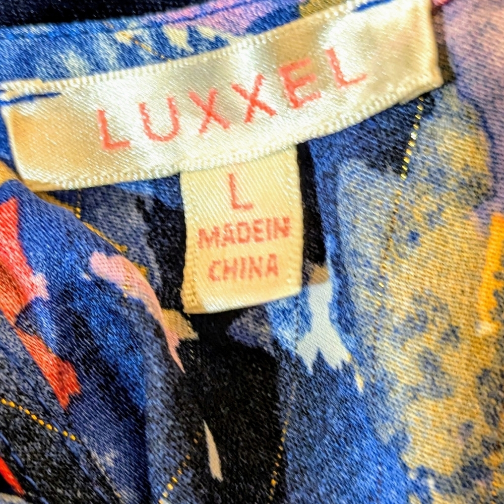 Luxxel Multicolor Floral Dress Size L - Picture 9 of 10